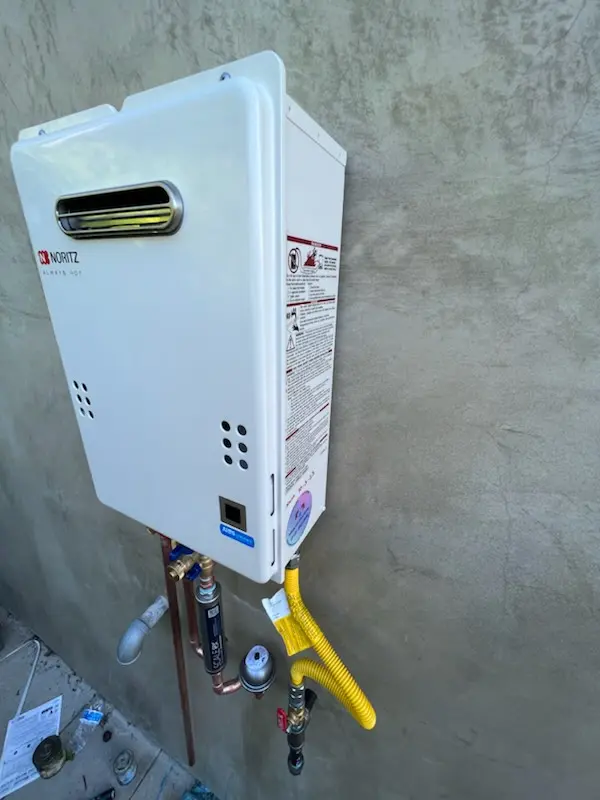Tankless water heater installation for Meadowlands Manor homes